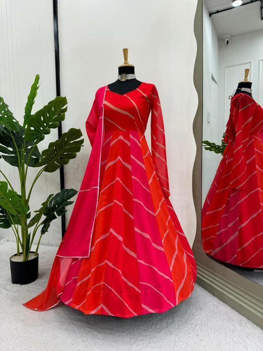 Adroble red Round kurti Design For Women