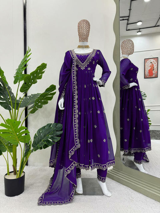 Purple Kurti Set With New Colllection For Women