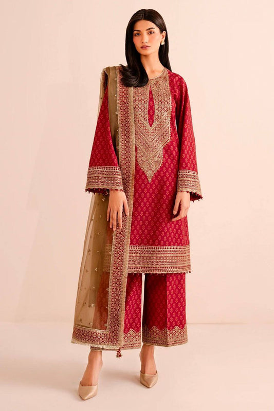 Pure Chinon Silk With Degital Print And Embroidery Sequence Work With Elastic And Lace Border Work Type Palazzo Dress