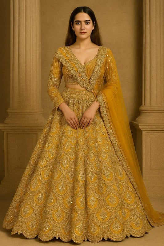 Heavy Thai Silk Lehenga With Sequins Work & Dori Work With Tassels Border Blouse & Can Can Attach Lehenga Choli