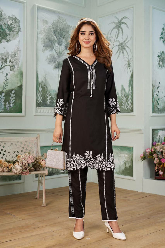 REYON AND EMBROIDERY WORK WITH CUT WORK AND LATKAN WORK WITH GPO LACE WORK DRESS
