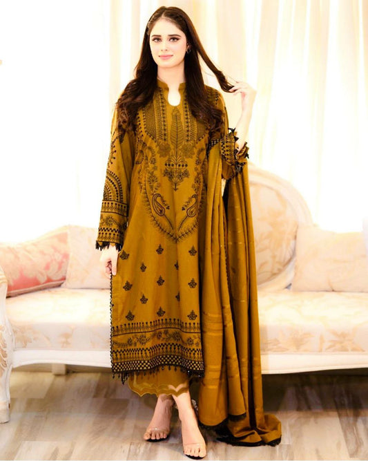 Heavy Faux Georgette And Heavy Embroidery Work With Fancy Latkan Border With Elastic Palazzo Dress