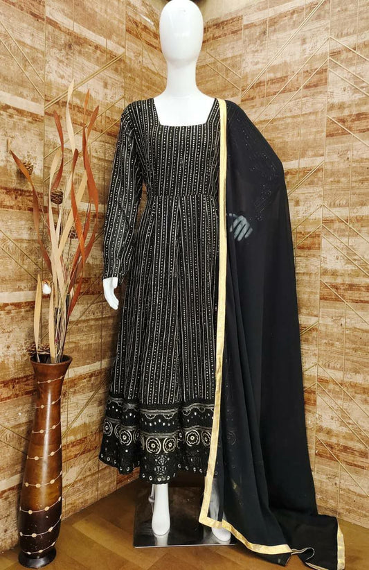 heavy Colorful Kurti For Women In Faux Georgette