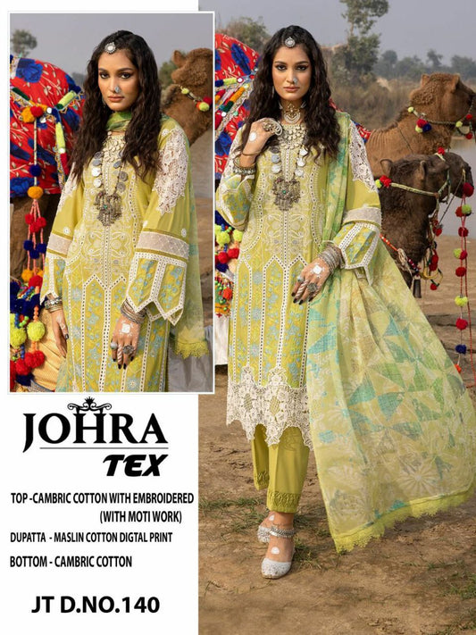 CAMBRIC COTTON WITH HEAVY EMBROIDERY WORK