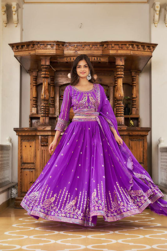 Heavy Faux Georgette Lehenga Choli