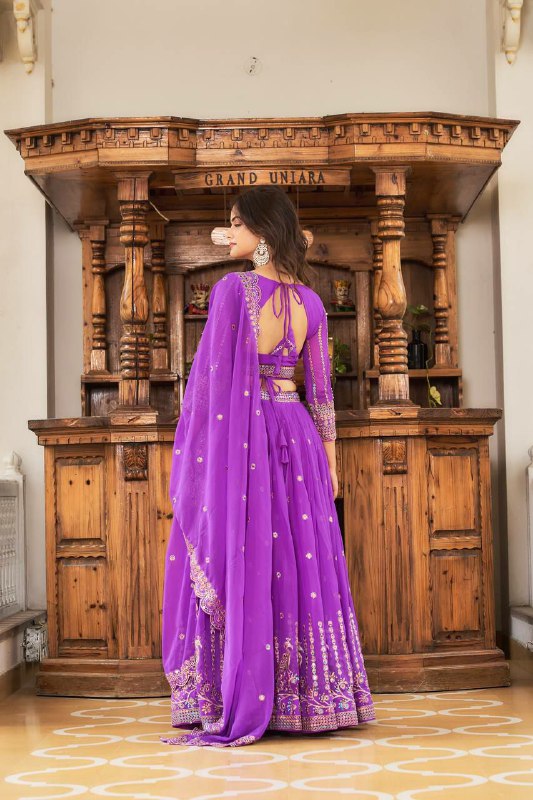Heavy Faux Georgette Lehenga Choli