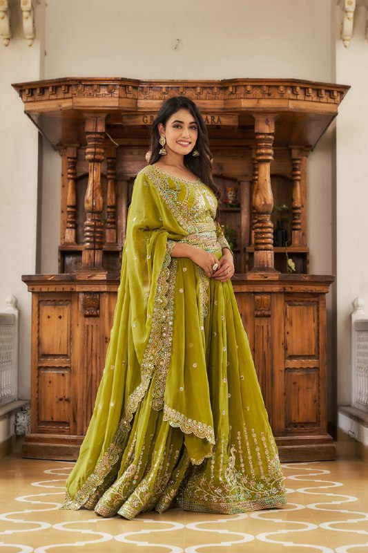 Heavy Faux Georgette Lehenga Choli