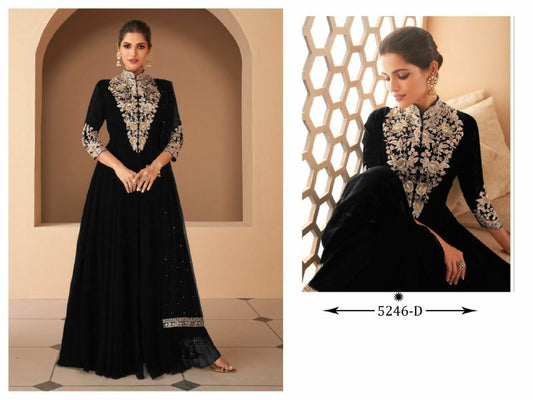 Heavy Georgett With Sequence &amp; Codding Embroidery Work Salwar Kurti Set