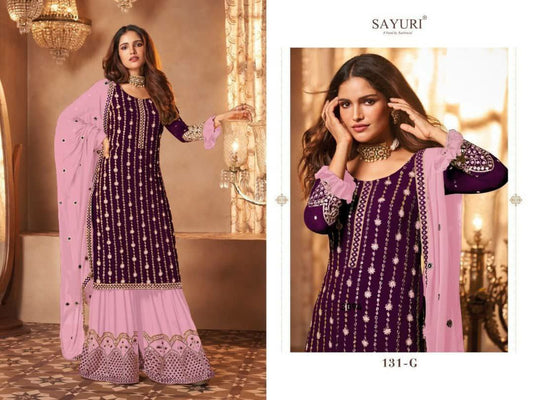 Heavy Faux Georgette With Embroidery Work With 7mm Sequence Work Kurti Set