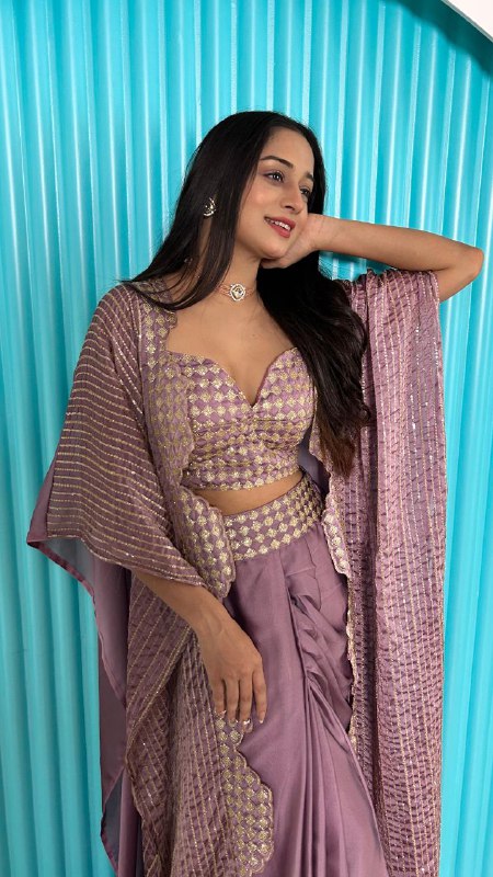 Premium Kasturi silk dhoti with sequins &amp; dori work