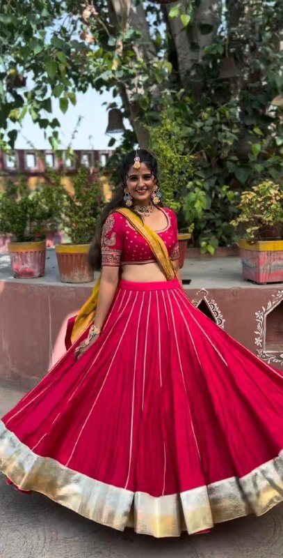PURE HEAVY COTTON PINK LEHENGA CHOLI