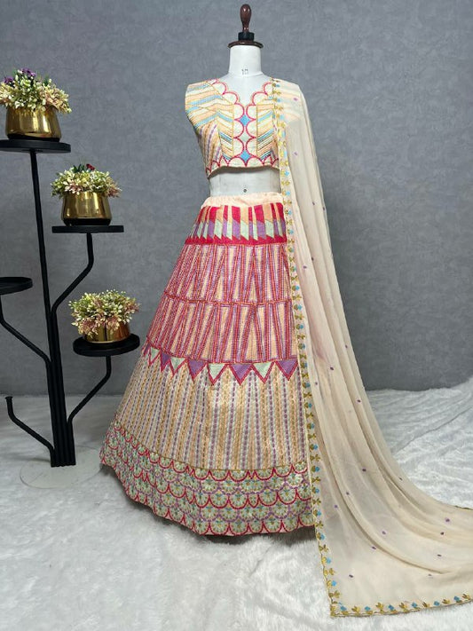 HEAVY MONO SILK LEHENGA CHOLI