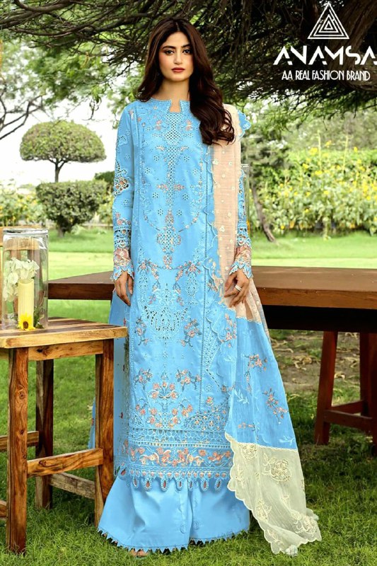&nbsp;Heavy Pure Export Quality Rayon Cotton With Heavy Embroidered Very Beautiful Design And Sequence Work