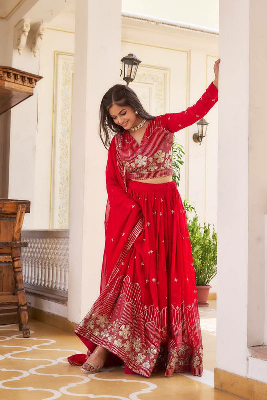 Heavy faux georgette Lehenga Choli