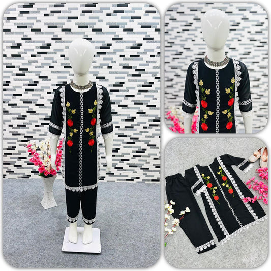 Heavy Fox Georgette With Embroidery Work With Heavy Less Border With Back Side Zip Dress