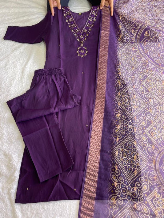 HEAVY JACQUARD WITH DIGITAL PRINT KURTI