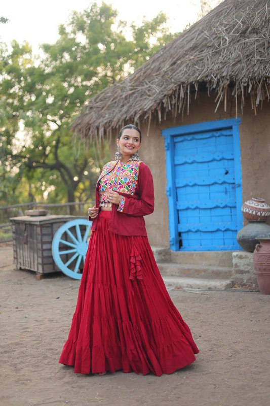 Adorable Designer Readymade Reyon Lehenga choli Set
