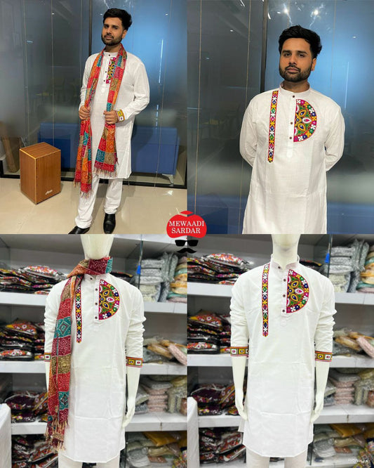 Cotton with Embroidery &amp; stylish pattern with pocket