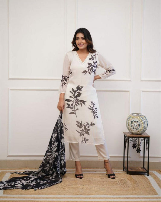 PREMIUM ORGANZA (TABY) WITH SEQUENCES EMBROIDERY WORK