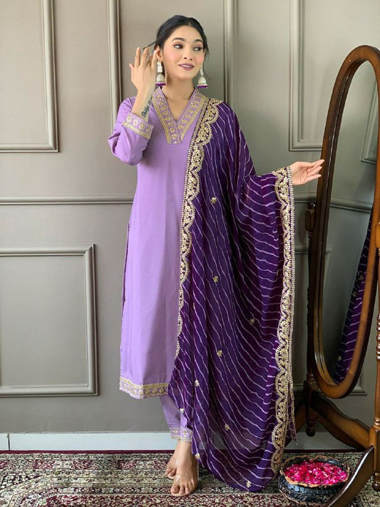 VISCOSE SILK BLEND WITH SEQUENCE CODING EMBROIDERY WORK AND ALL OVER INNER &nbsp;