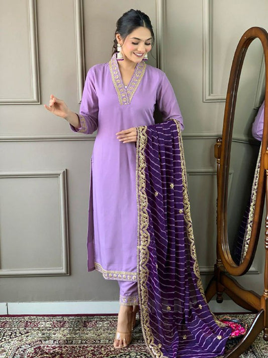VISCOSE SILK BLEND WITH SEQUENCE CODING EMBROIDERY WORK AND ALL OVER INNER &nbsp;