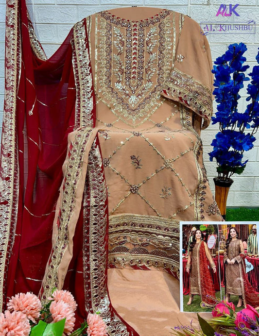 GEORGETTE WITH HEAVY EMBROIDERED KURTI FOR WOMEN