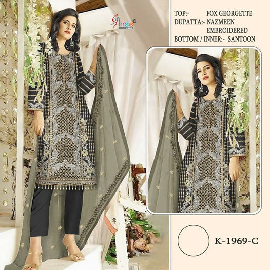 NEW FAUX GEORGETTE KURTI WITH PENT AND DUPAATA FOR WOMEN