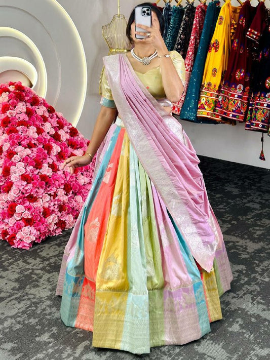 DOLA SOLK MULTI COLOR LEHENGA CHOLI