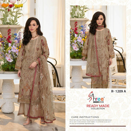 top organza embrodairy  kurti set for women