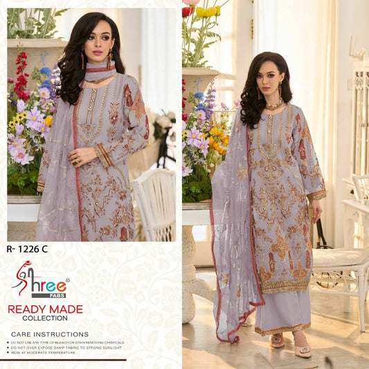 top organza embrodairy  kurti set for women