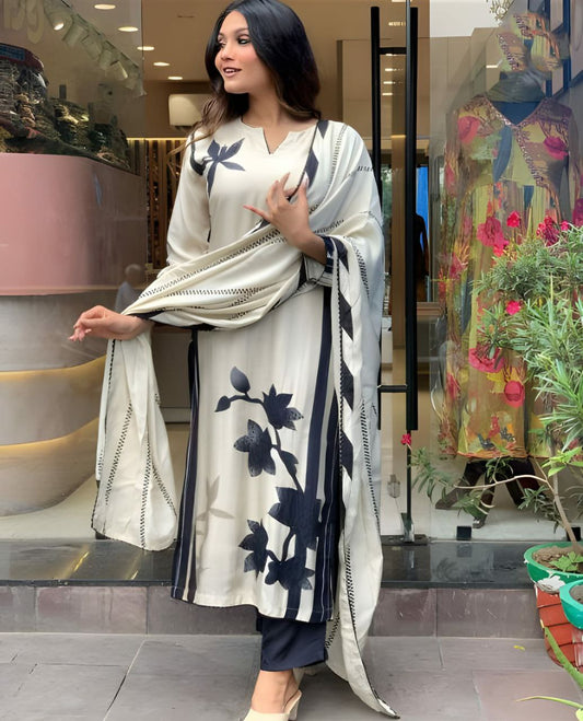 PURE MUSLIN WITH DIGITAL PRINT KURTI