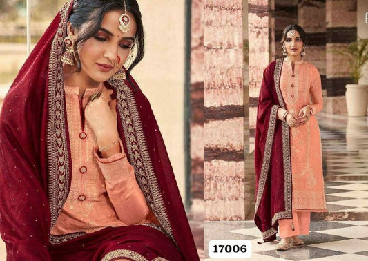 Dola Jecard Silk With button kurti for women for wedding