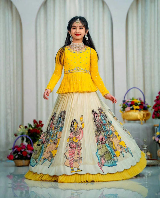 Heavy Fox Georgette With Embroidery Siqunce Work Top And Bottom Set