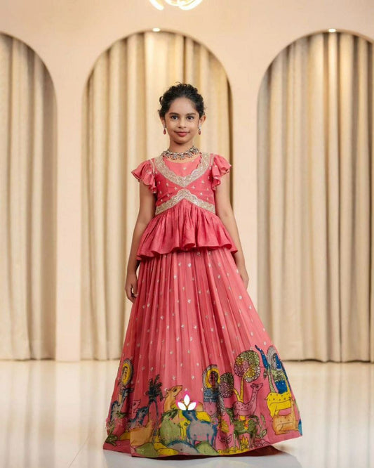 Embroidered Work Stitched Lahenga - Blouse For Festive Season