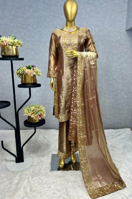 heavy Chini Work Kurti set For Women For Wedding And Functions