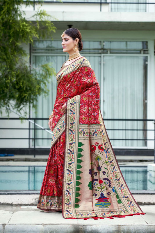 SOFT SILK PATLOA SAREE FOR WOMEN