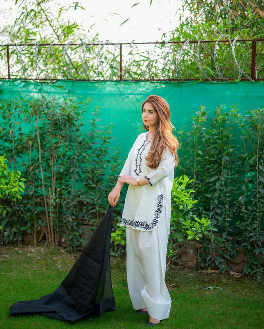 ROMAN SILK WITH EMBROIDERY & MICRO INNER AND ORGANZA DUPATTA SALWAAR SUIT