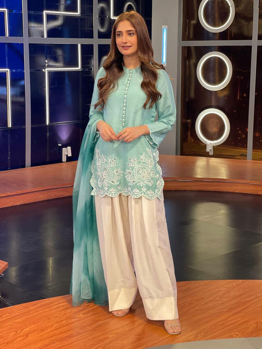 Heavy Georgette With Embroidery Work With Canvas Patta And Digital Print Dupatta And Farshi Pent Type Dress