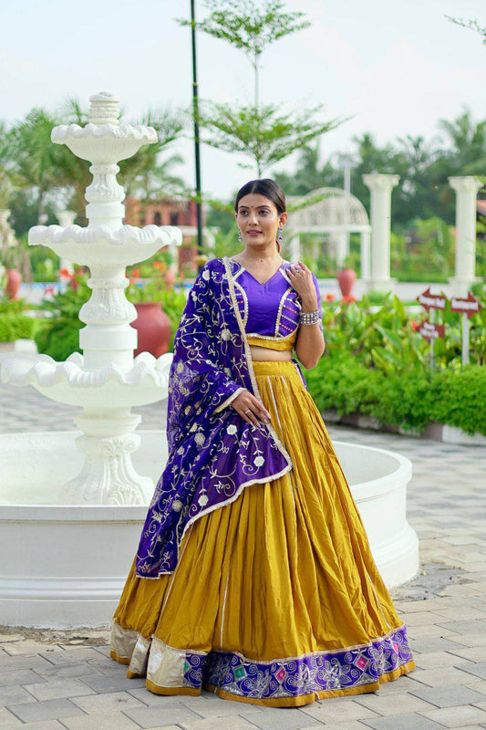 Pure Cotton With Heavy Embroidery Thread Work With Ready Ment Lace & Ribbin With Lumpi Lace Bordar Lehenga Choli