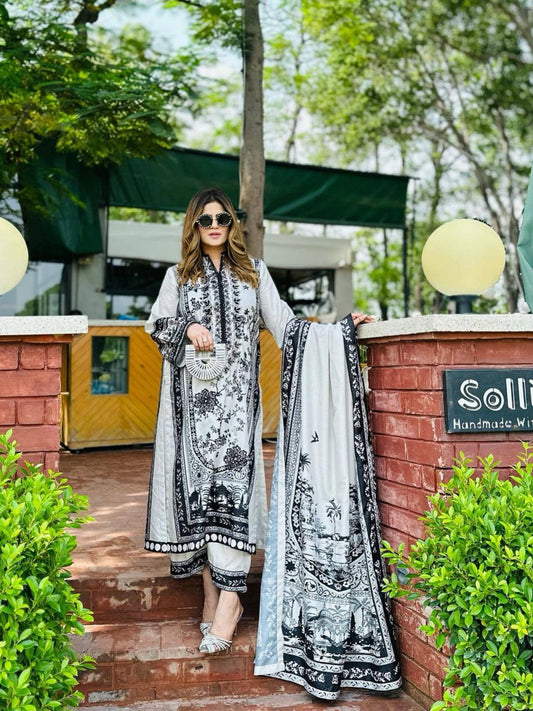 Pure Malay Satin With Fancy Sleeves With Digital Print With Elastic Palazzo Dress