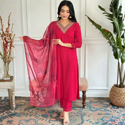 GULABI GRACE KURTI SET