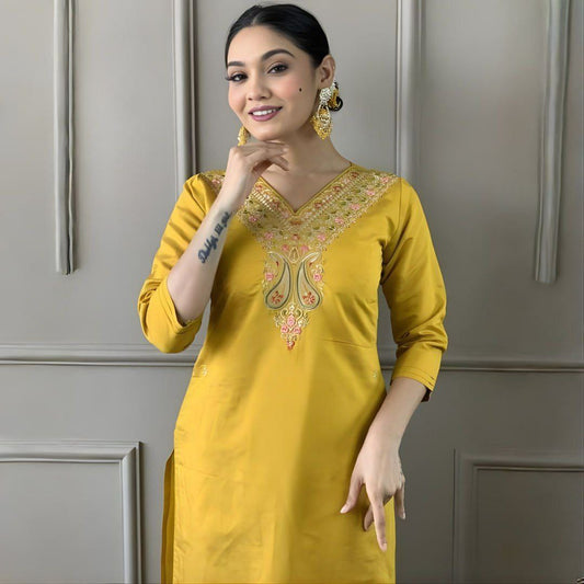 MAGIC COTTON TOP  WORK EMBROIDERY MAGIC SLUB CHANDERI DIGITAL PRINTED