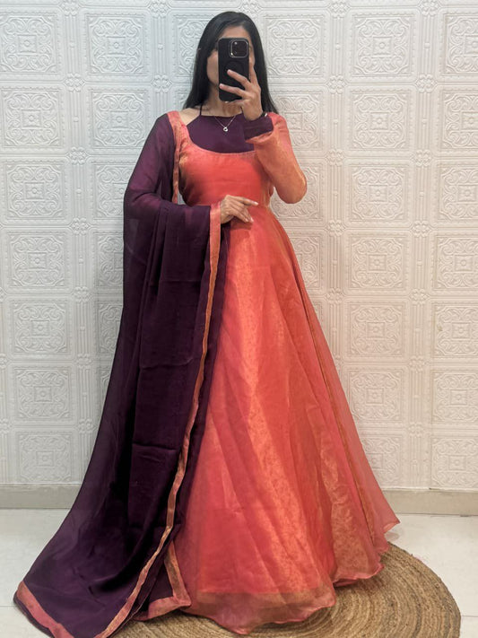 SIMMER SILK DUPATA NC MOSS WITH FOUR SIDE LACE BORDER