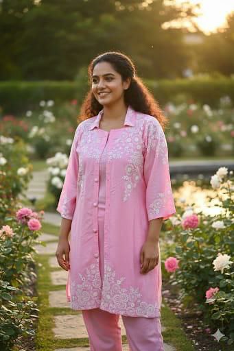 Top  HEAVY RAYON FABRIC WID CHICKEN KARI STYLE EMBROIDERY WORK