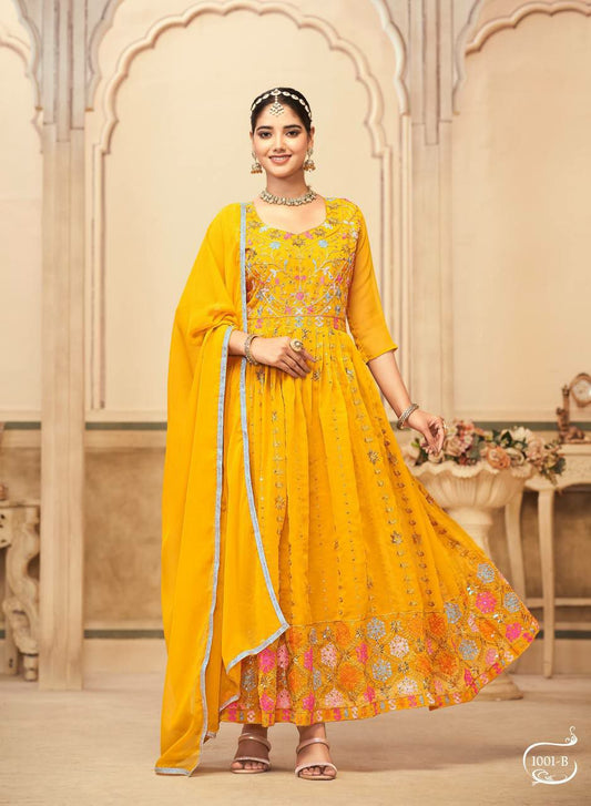 Rang Rasiya Long Gown With Duppata