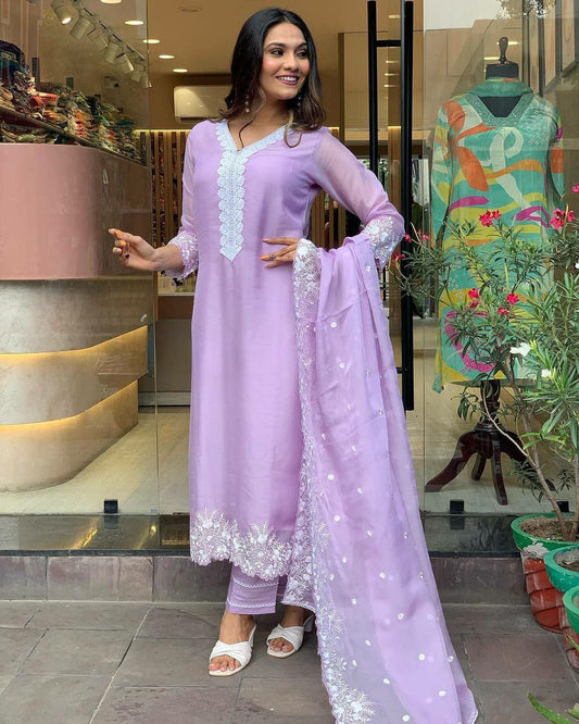 BLOOMING GEORGETTE WITH EMBROIDERY WORK KURTIS