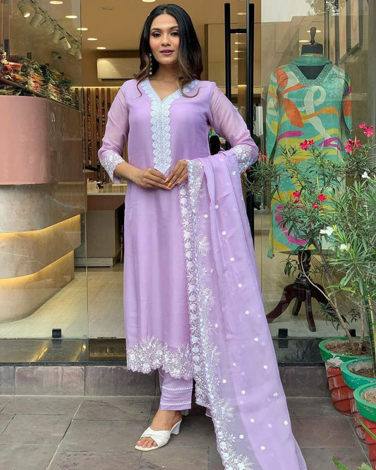BLOOMING GEORGETTE WITH EMBROIDERY WORK KURTIS