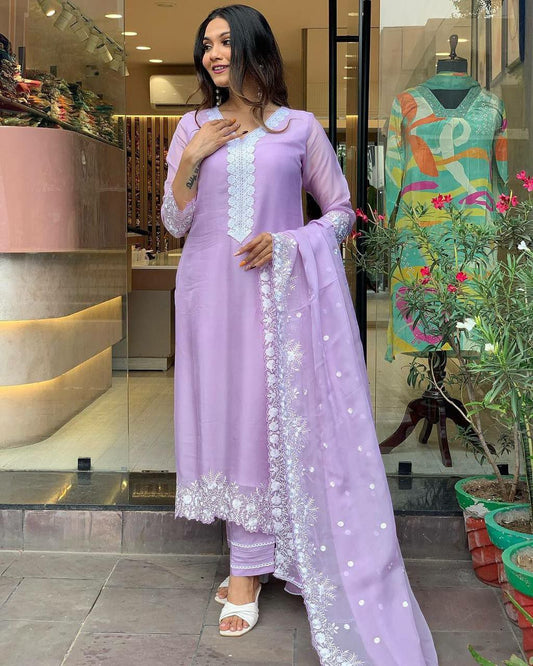 BLOOMING GEORGETTE WITH EMBROIDERY WORK KURTIS