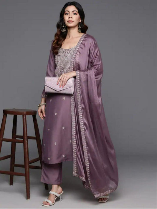 VISCOSE CHANDERI WITH SEQUENCE CODING EMBROIDERY WORK KURTIS