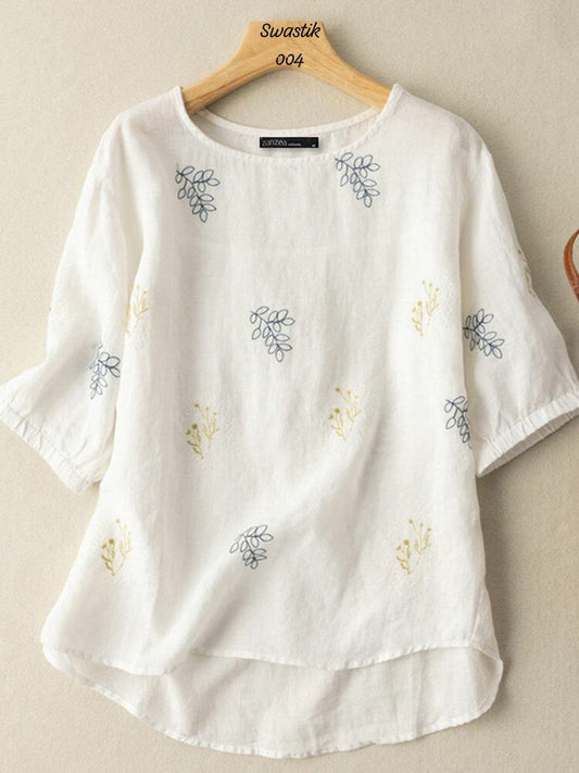 Heavy Viscose Rayon With Embroidery Stich Work top
